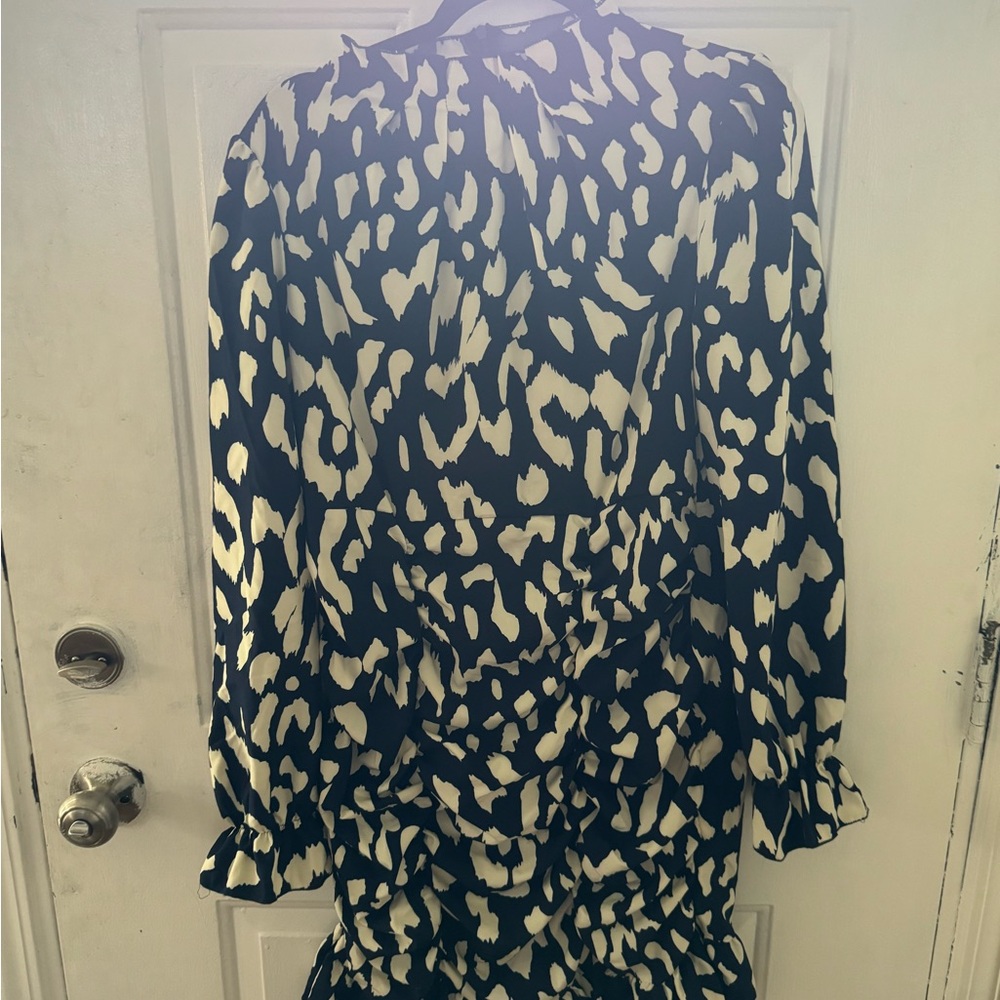 Black and White Animal Print Dress